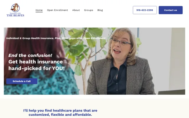 Insurance with the Beaves website