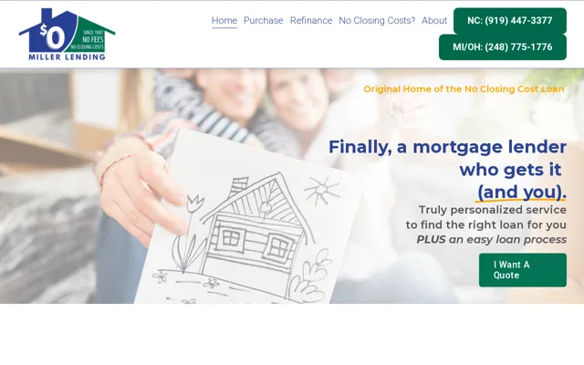 Miller Lending website